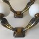 Pair of wall light vintage bronze swallows Annees 50
