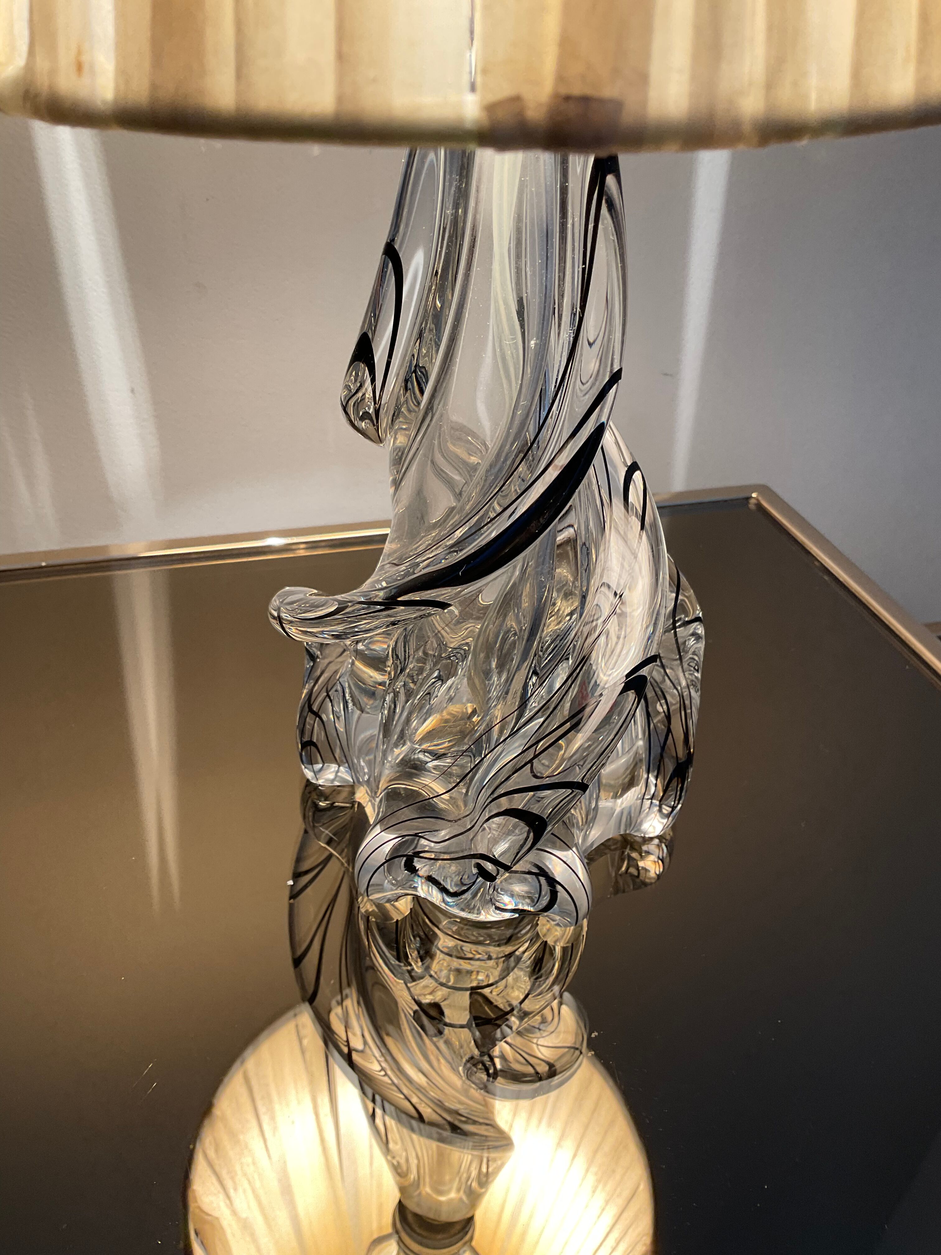 Vintage crystal lamp France 60s-70s