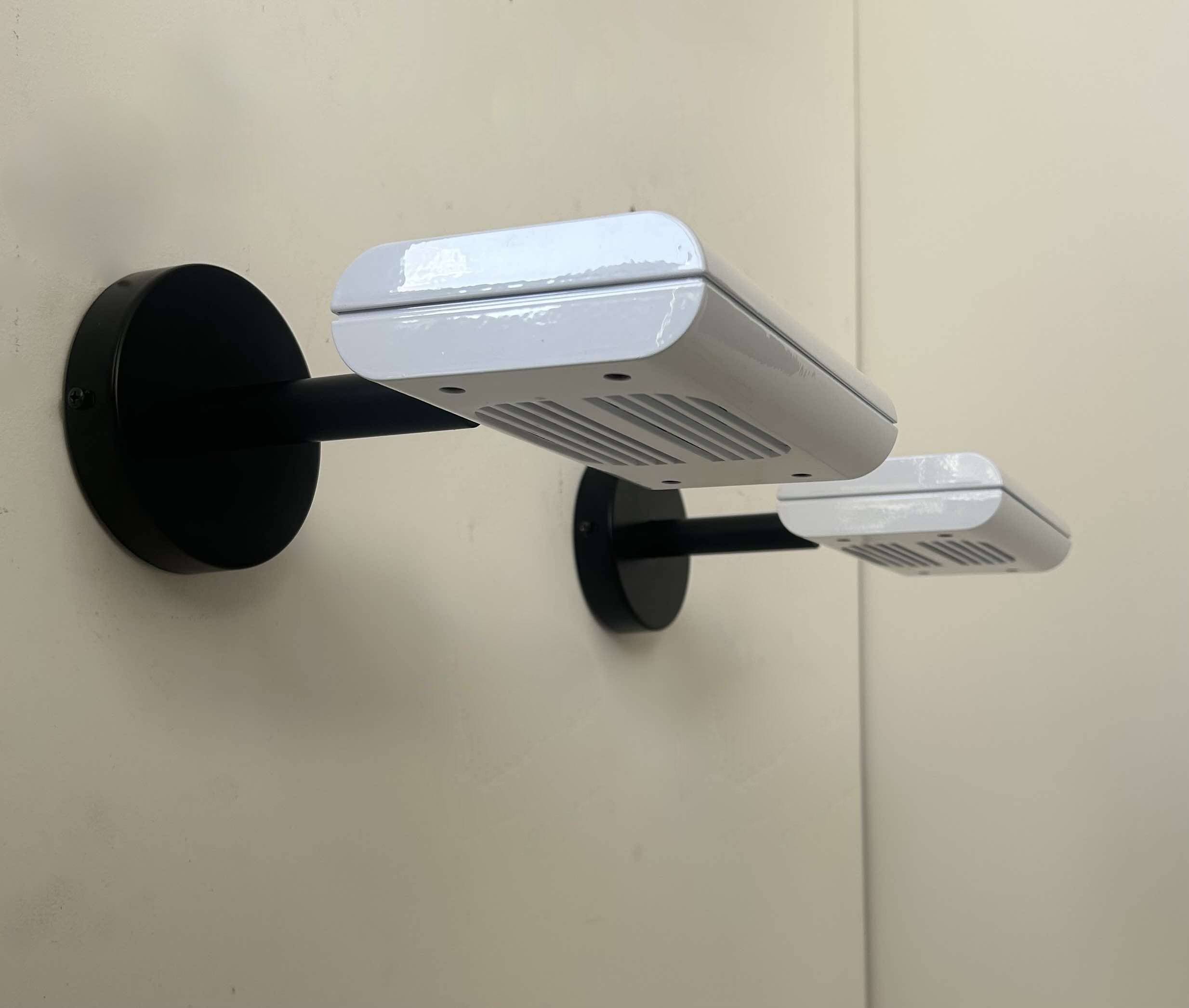 Pair of Aton Gismondi wall lights, for Artemide Italy 1982