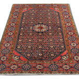 Traditional persian rug antique blue red handwoven wool carpet area rug- 145x202cm
