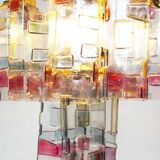 Muranoglass and brass chandelier attributed to Poliarte
