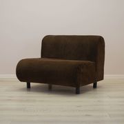 Brown armchair, Italian design, 1970s, made in Italy