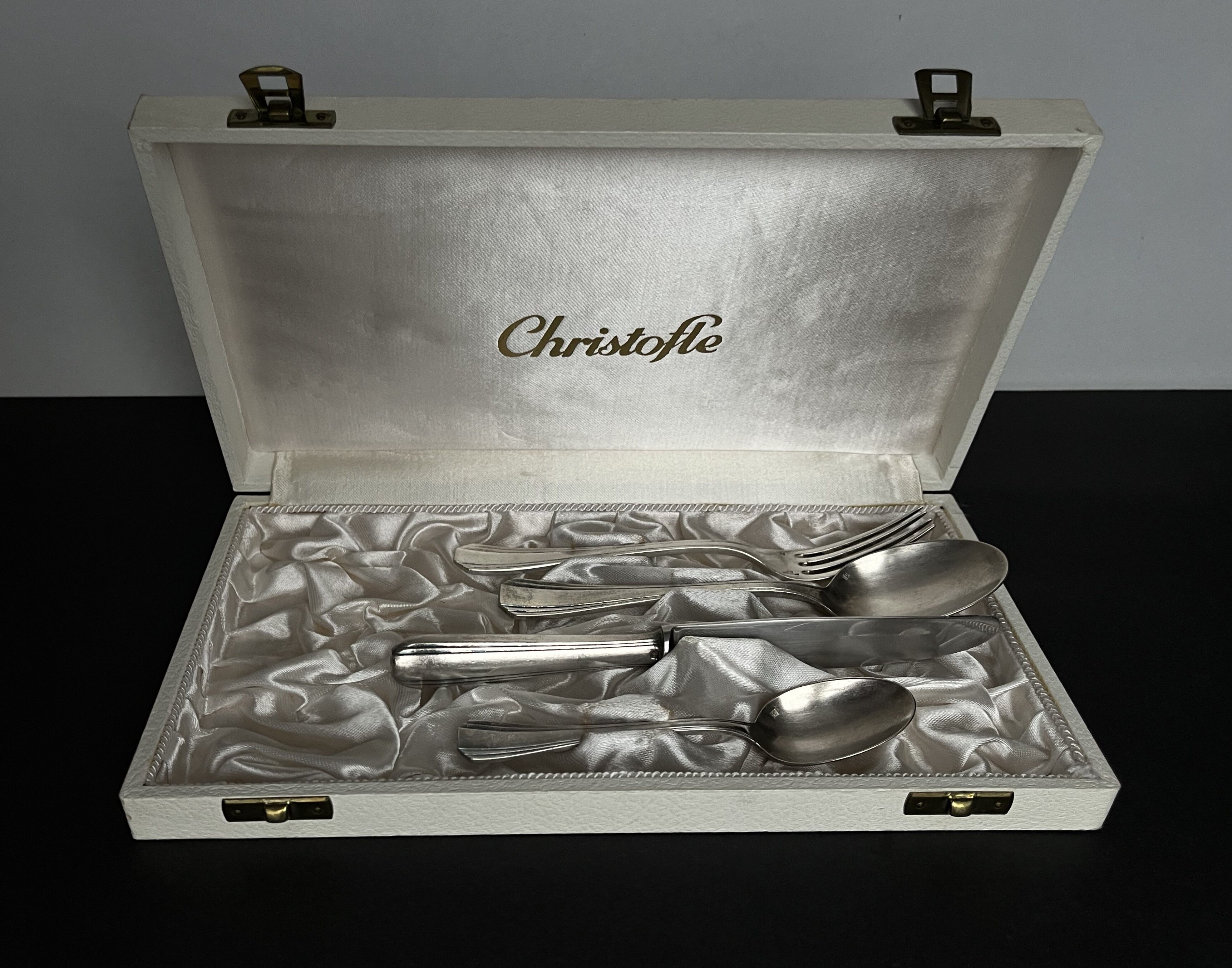 Couverts de baptême Christofle