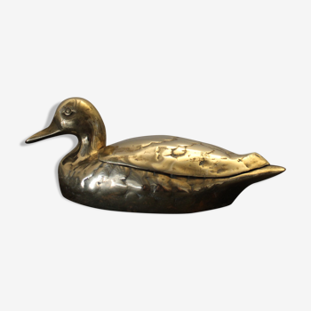 Empty pocket vintage brass duck