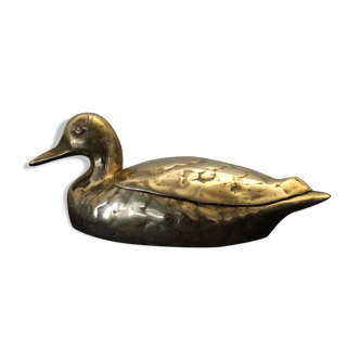 Empty pocket vintage brass duck