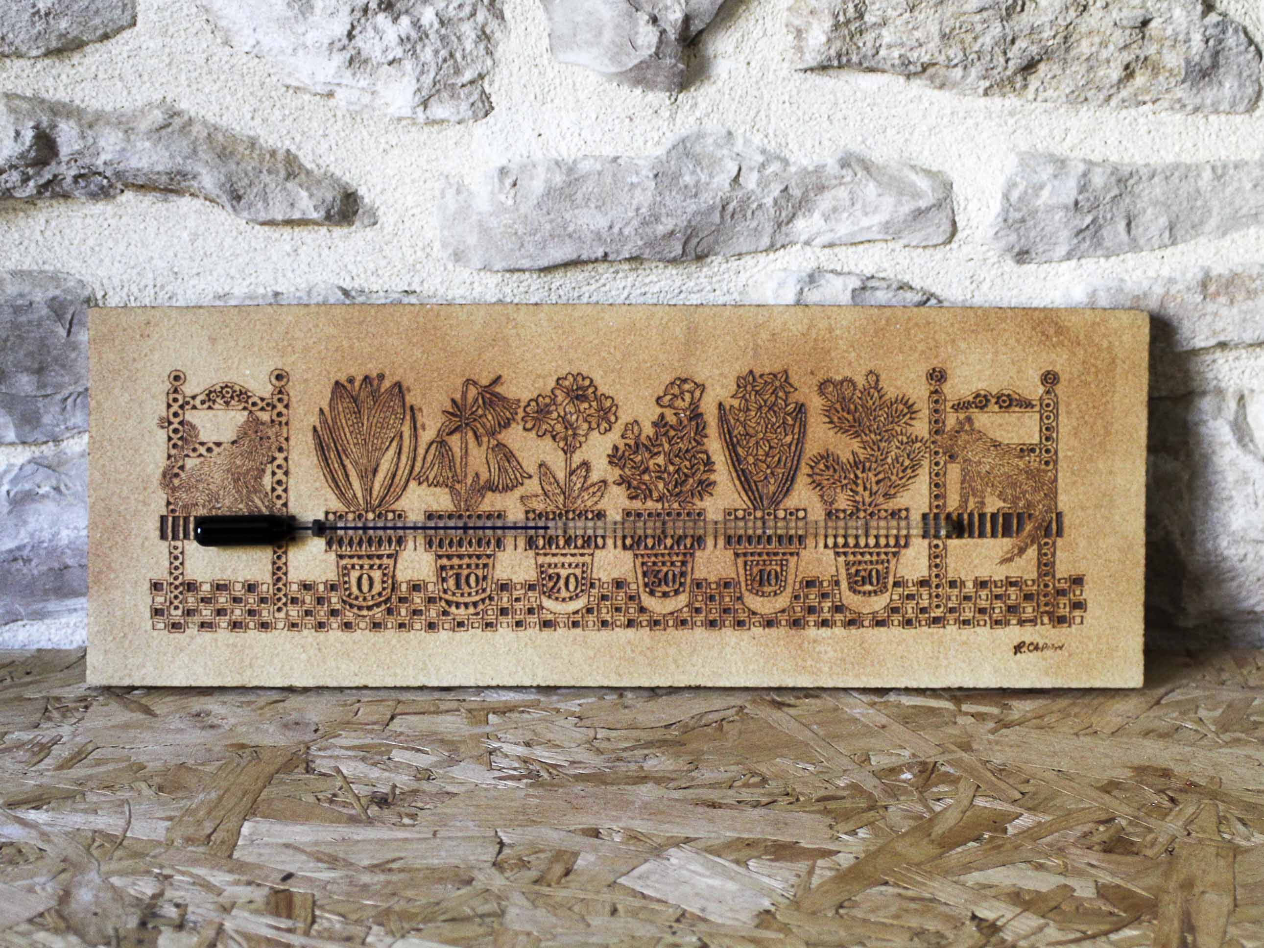 Roger Capron Ceramic Thermometer Plate