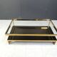 Vintage two tier belgochrom 23kt coffee table, 1970s