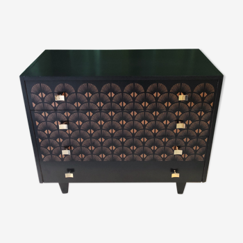 Commode vintage Seigaiha