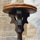Antique pedestal table in blackened wood – circa 1900