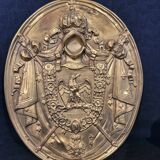 Ancienne plaque en cuivre de notaire ou officier ministériel