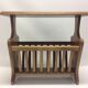Magazine rack rustic solid wood