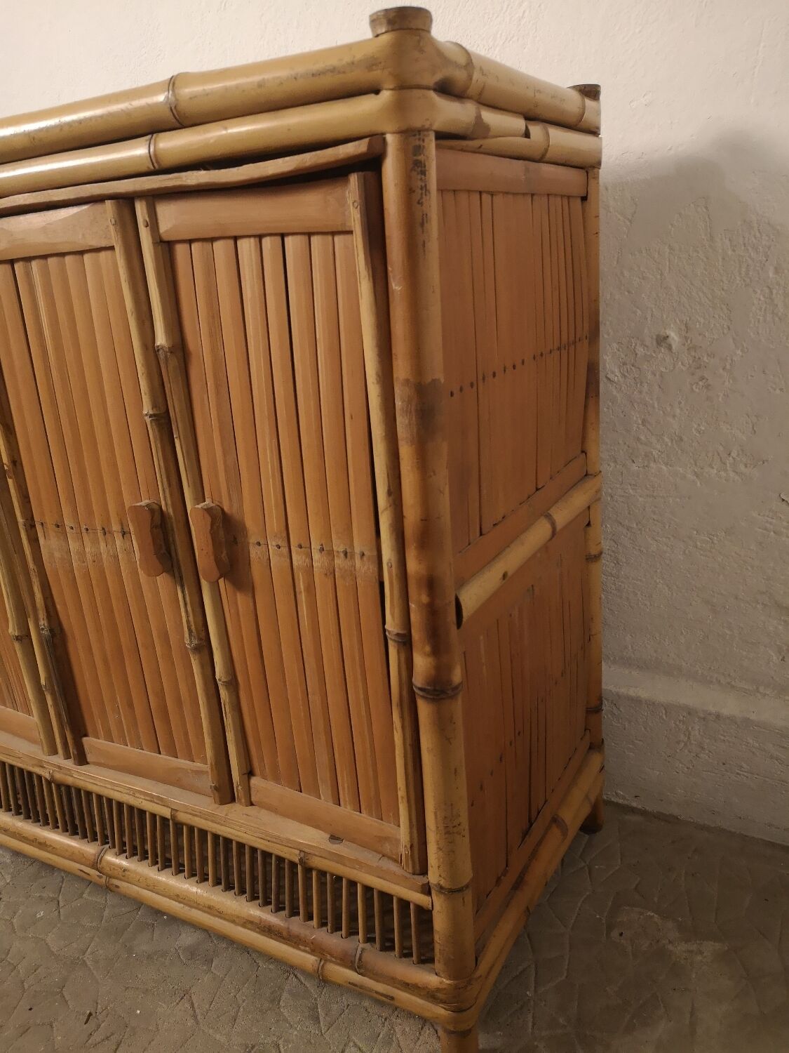 Rattan bamboo cabinet