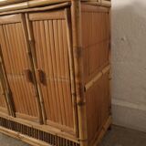 Rattan bamboo cabinet