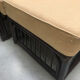 Rattan armchair and footrest