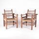Pair of armchairs in rope and wood circa 1950