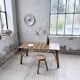 1950s rattan table with ceramic top