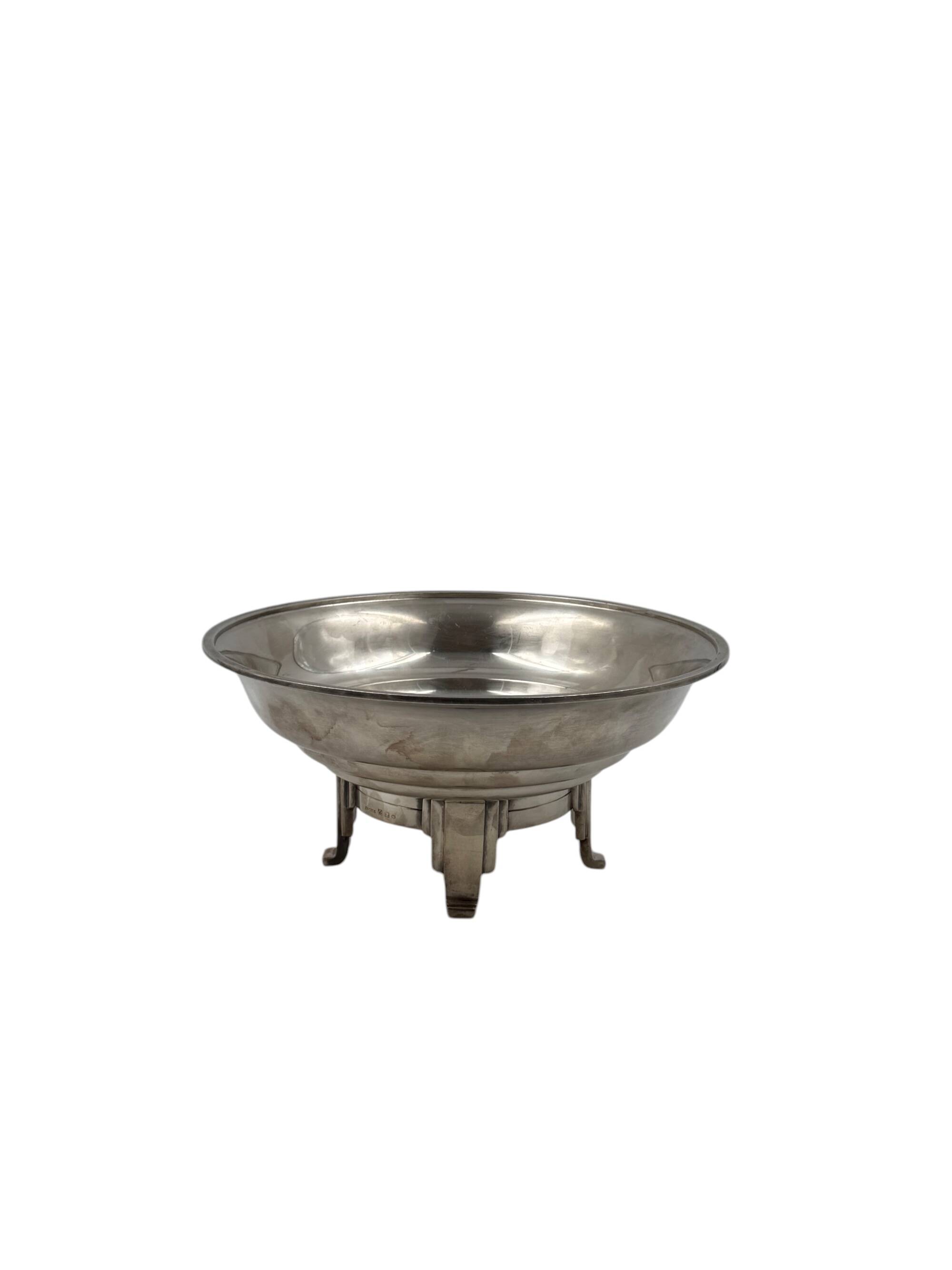 Art Deco silver-plated coup / vide poche, Ercuis France 1940s