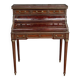 Bureau à cylindre en acajou XIXe style Louis XVI marbre rouge
