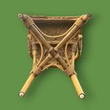 Petit fauteuil pour enfant en rotin & bambou – tressage artisanal – vintage