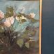 Original Swedish Oil on Canvas – “White Flowers” by M. Jakobsson – Signed – Vintage & Framed – 46 × 44 cm (18.1" × 17.3")