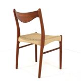 Set of 4 Arne Wahl Iversen for Glyngore papercord chairs 'Naerem'