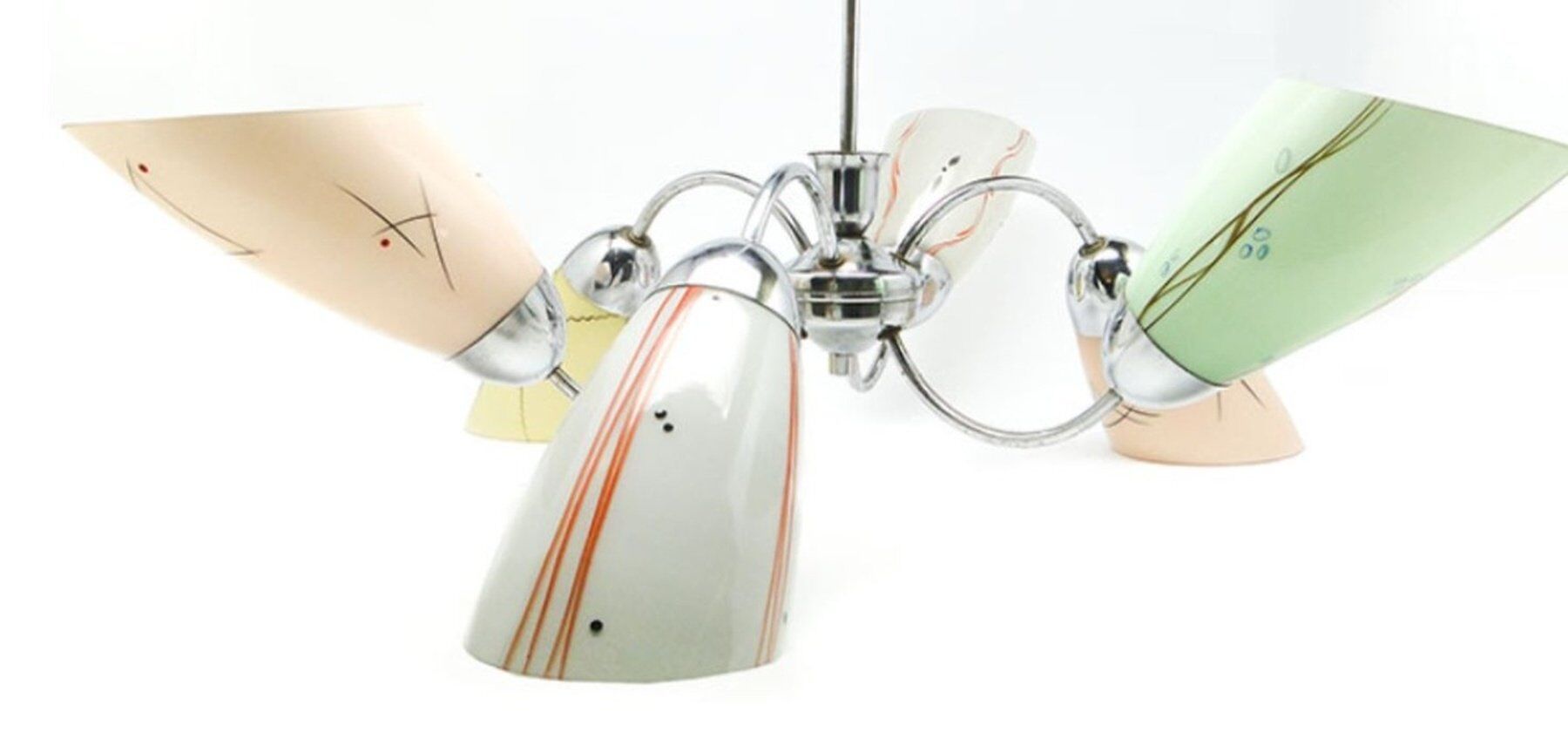 Mid-century chandelier from Polam, Poland, 1960s