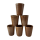 Set of 6 glasses in stoneware Digoin Sarreguemines 70s