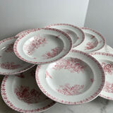 Set of 8 hollow plates - Onnaing Moisson Terre de fer