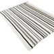 Kilim Turc Vintage Rayé Blanc et Brun, Tapis Bohème Tissé Main,175x220Cm