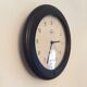 Vintage Junghans 80s black wooden clock