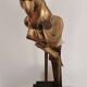 Decorative sculpture in solid brass representing a parrot, 1970s, Palm Beach/Hollywood Regency.
