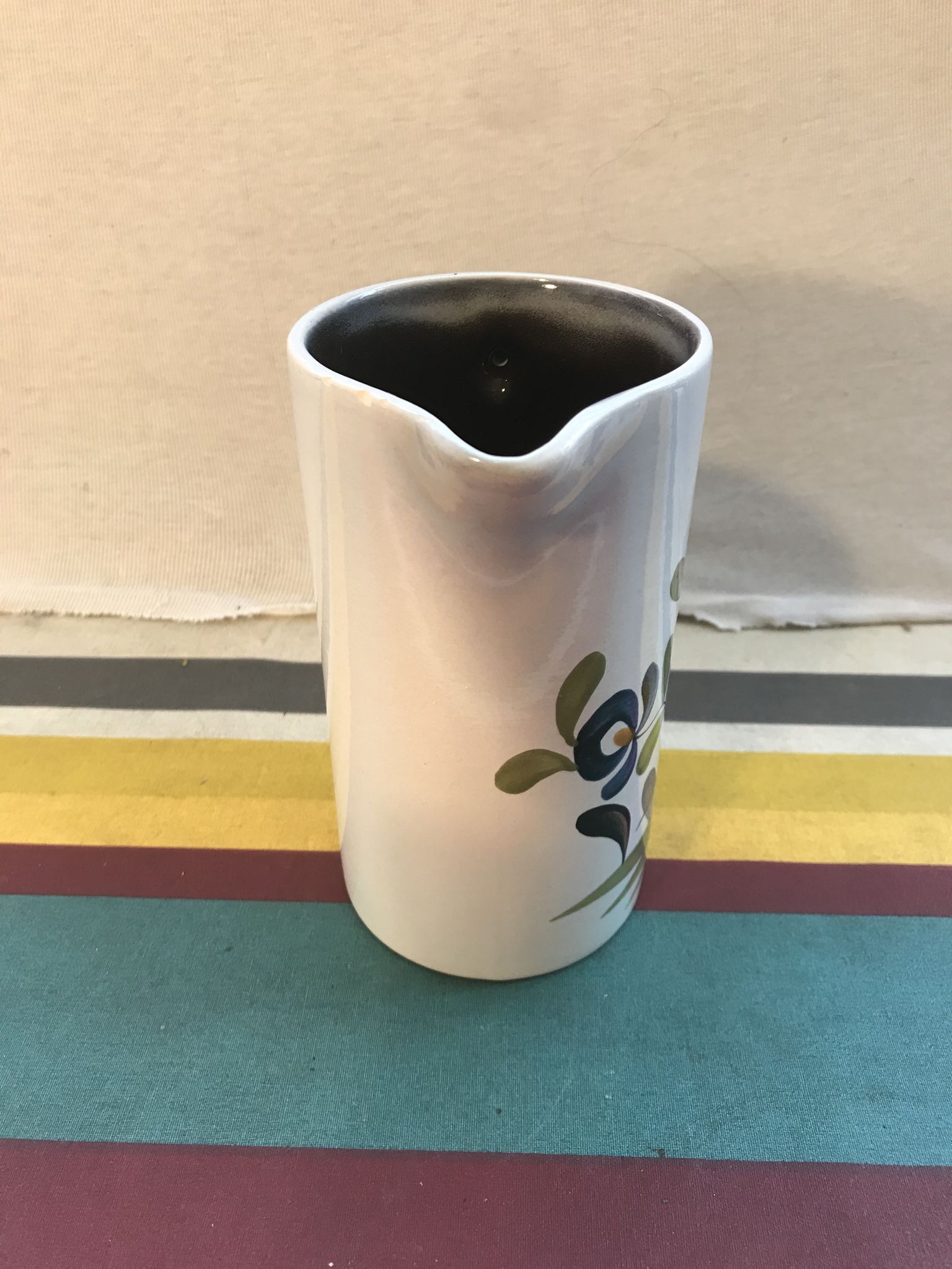 Vintage ceramic pitcher by Desvres Gabriel Fourmaintraux