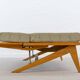Canapé-lit de repos domus kg, schwaikheim, années 1950