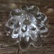 Glass flower candle holder vintage taper candle