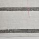 6x6 Square White & Black Vintage Kilim Rug, 187x195Cm