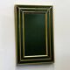 Mid-century modern mirror with layered brass frame, 1980s