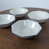 Set de 4 assiettes creuses octogonales par Johnson Brothers