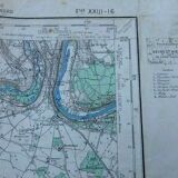 Carte géographique de 1953 (Type1922) Etampes (Essonne) dessinée et publiée par l' Institut Géog