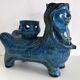 Aldo Londi for Bitossi Rimini Blu Ceramic Plant Centaur Sculpture, Italy, 1