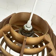 Pair of Hans-Agne Jakobsson pendant lights in pine veneer – AB Ellysett
