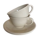 Pair of Villeroy Belgium porcelain breakfast sets 1960