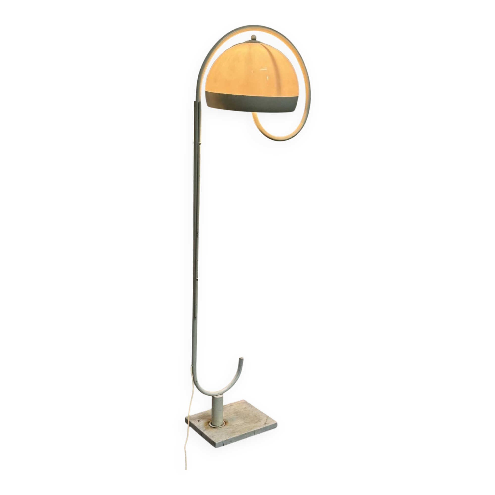 Harvey Guzzini floor lamp Space Age with marble base 1970s design