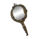 19th century silver-plated bronze hand mirror