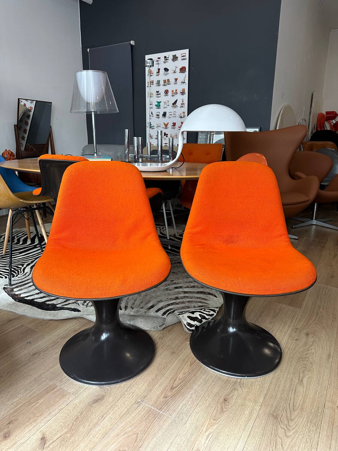 Set of 2 Orbit chairs by Farner & Grunder for Herman Miller, 1965