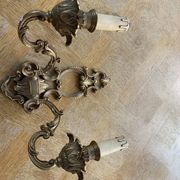 Wall lamp in gilded bronze style Louis XV baroque vintage
