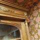 Walnut glass cabinet