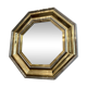 Sandro Petti enormous octagonal mirror brass chrome 1970s Maison Jansen