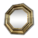 Sandro Petti enormous octagonal mirror brass chrome 1970s Maison Jansen