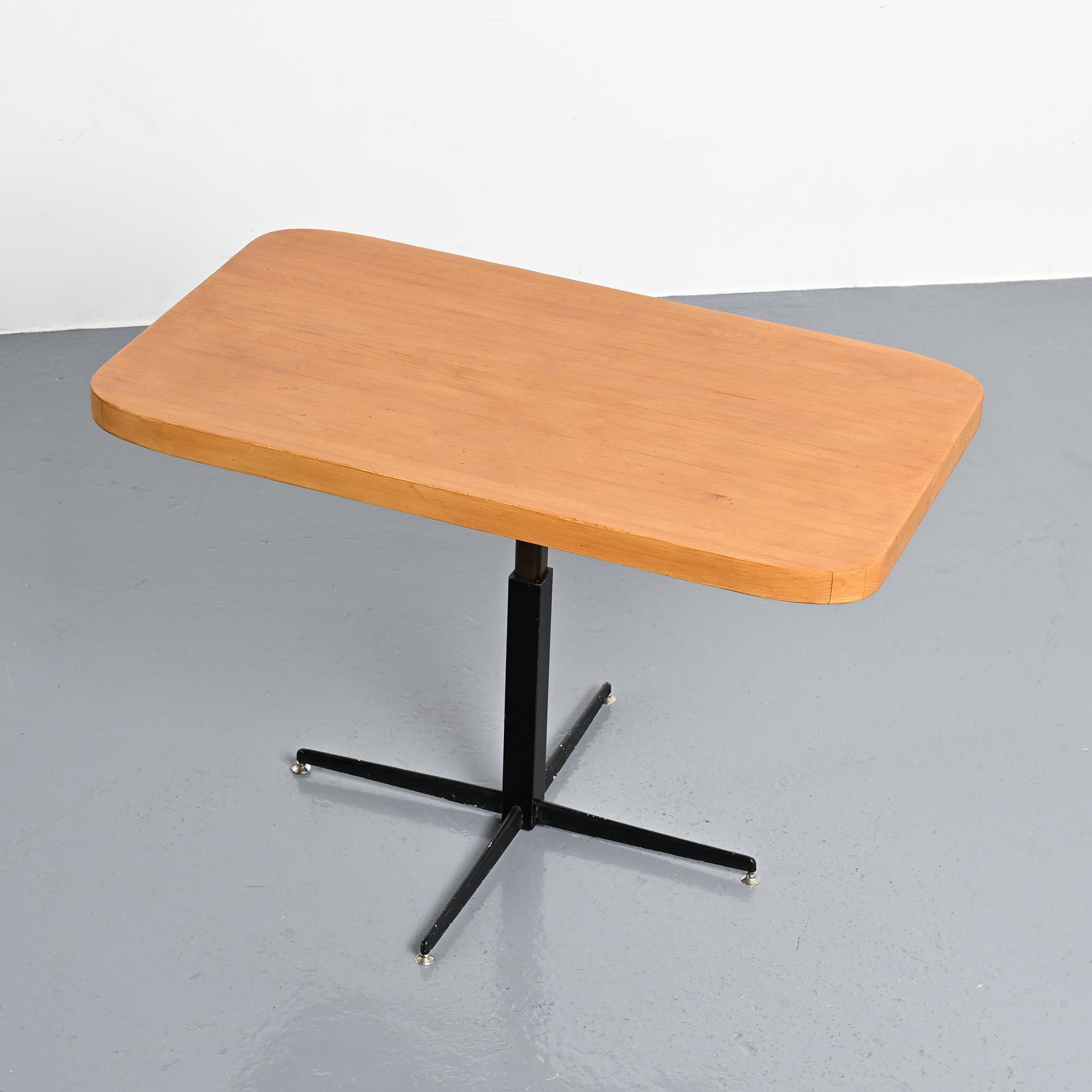 Table rise and fall for the Arcs, by Charlotte Perriand circa 1975
