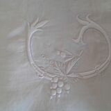 Old sheet .linen thread .large embroidery CD